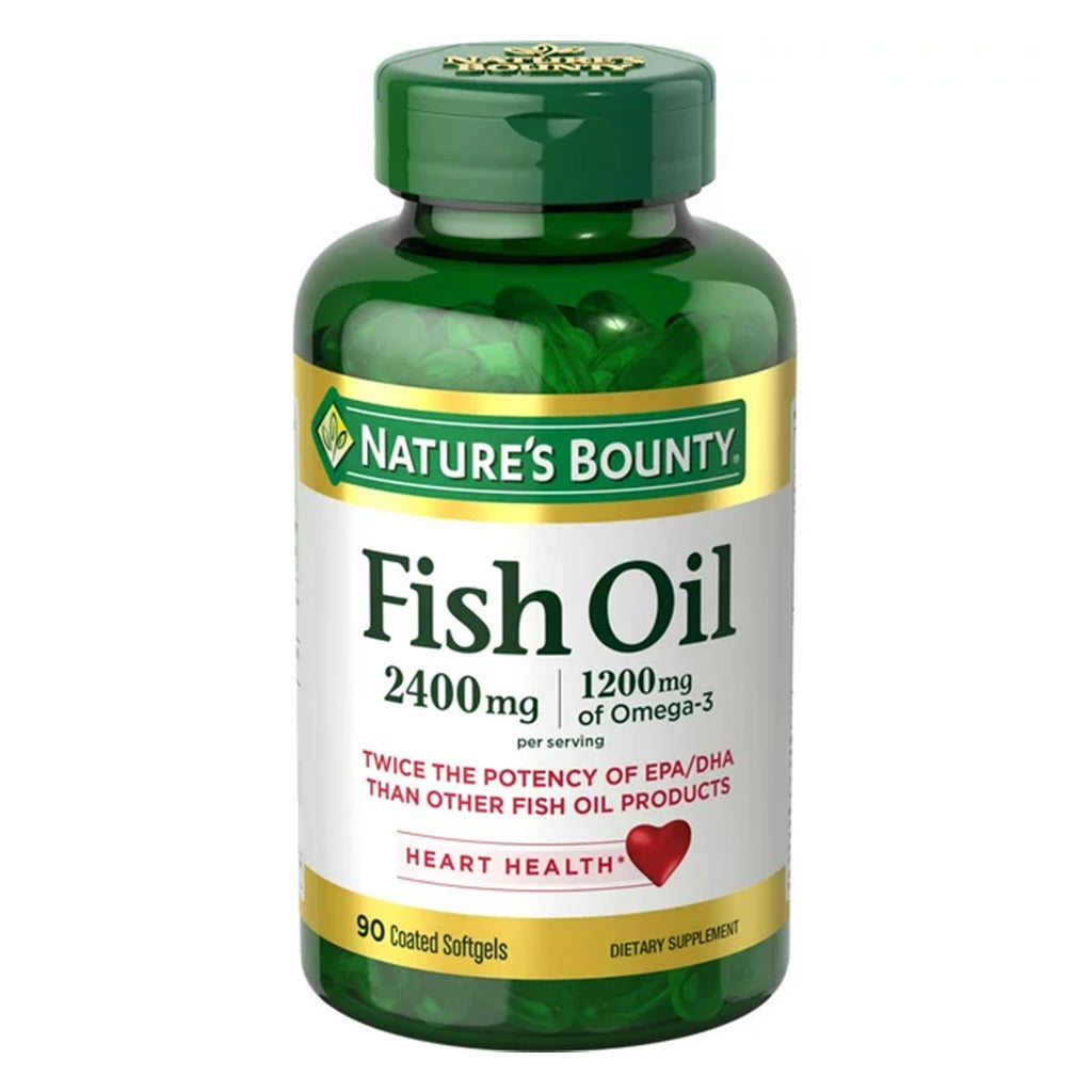 Nature's Bounty 2400mg Fish Oil Supplement Softgels, Pack of 90's - Easy Pharmacy LLC