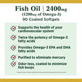Nature's Bounty 2400mg Fish Oil Supplement Softgels, Pack of 90's