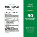 Nature’s Bounty 1290 mg Mini Fish Oil Softgels – Omega-3 & Heart Wellness Support, 90 Count