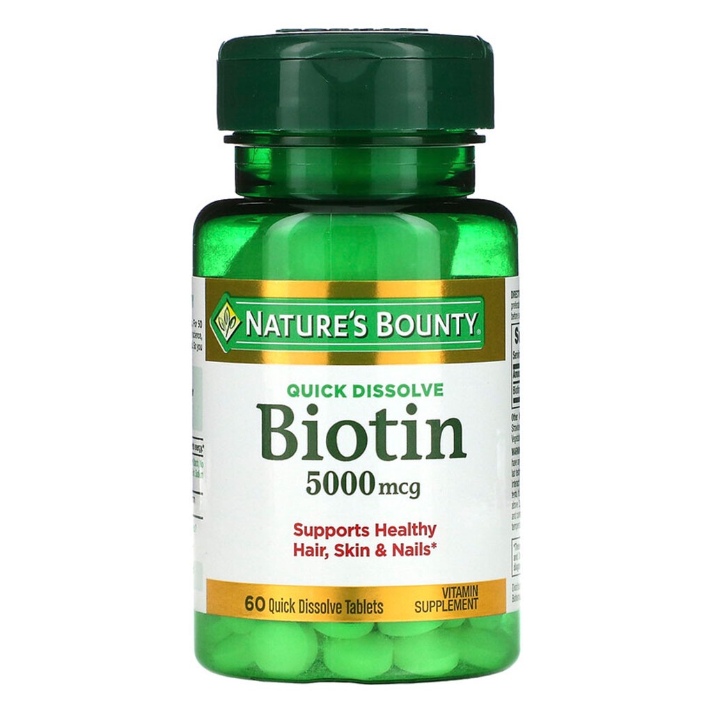 Nature's Bounty Quick Dissolve Biotin 5000 mcg Tablets 60's - Easy Pharmacy LLC