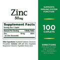 Nature’s Bounty Zinc 50 mg Caplets – Daily Immune & Wellness Support Supplement, 100 Count