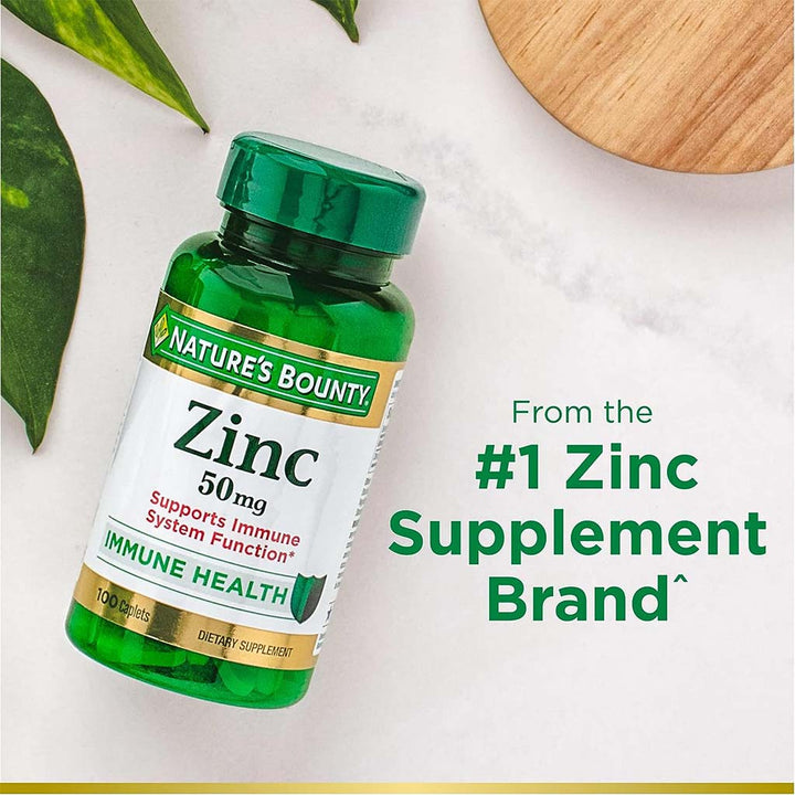 Nature's Bounty Zinc 50 mg Caplet 100's - Easy Pharmacy LLC