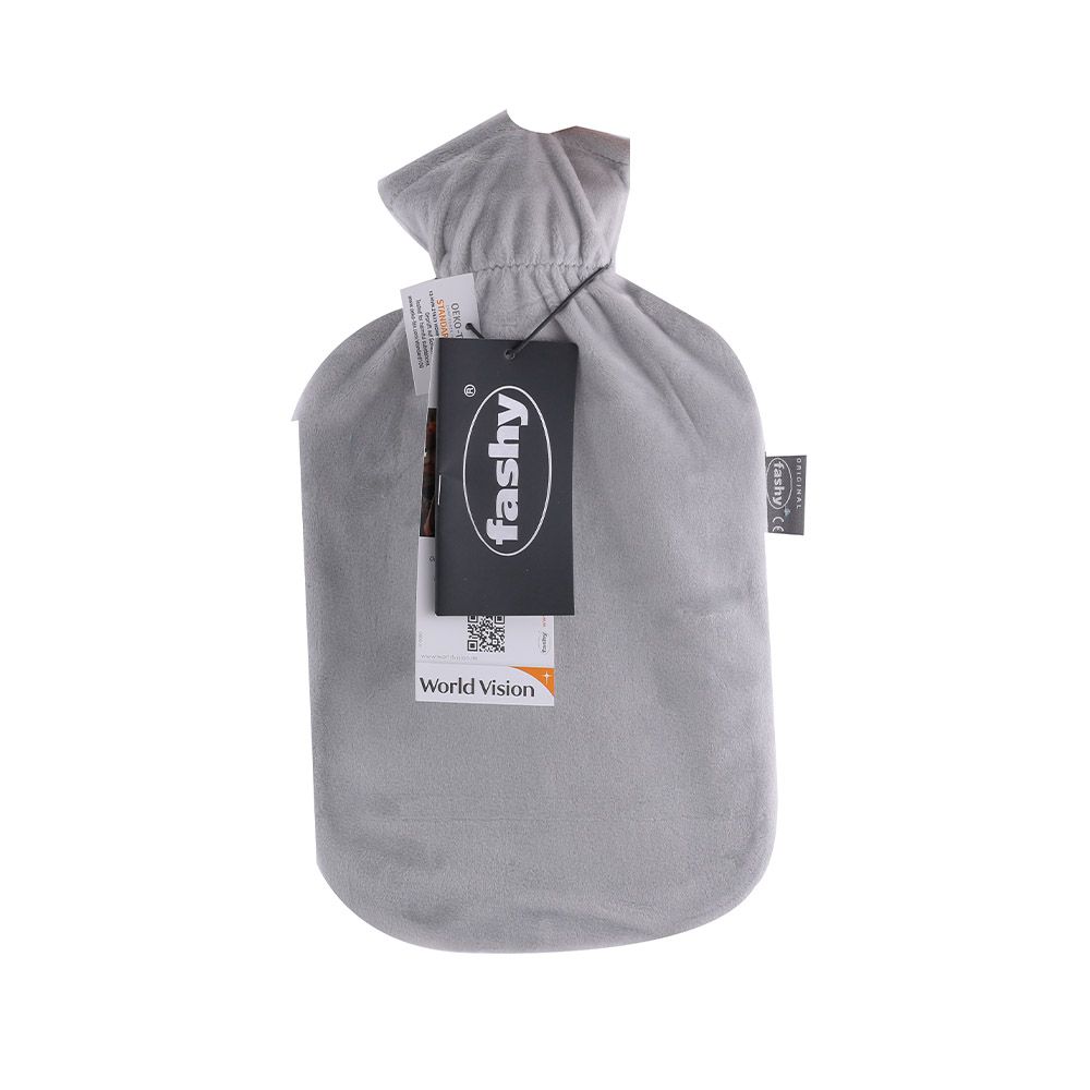 Fashy Hot Water Bag Velour Cover Grey 2.0L 1's - Easy Pharmacy LLC