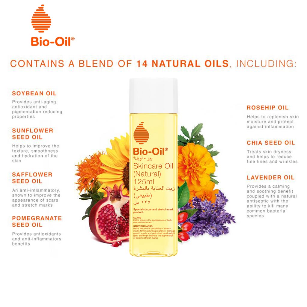 Bio-Oil Natural Skincare Oil For Scars & Stretch Marks 125ml - Easy Pharmacy LLC