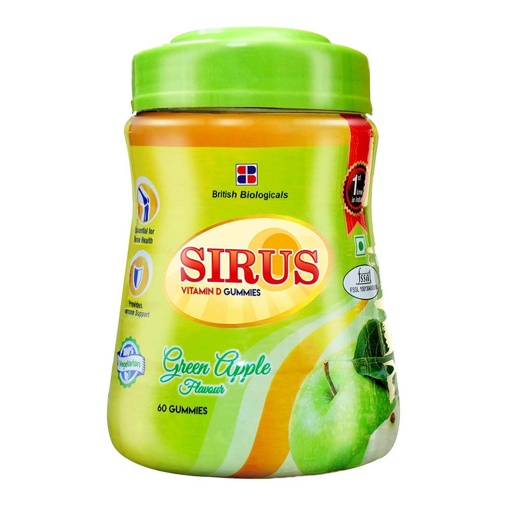 British Biologicals Sirus Vitamin D Gummies 60's - Easy Pharmacy LLC