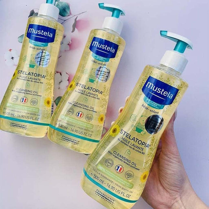 Mustela Baby Stelatopia Cleansing Oil For Atopic Prone Skin, Fragrance-Free 500ml - Easy Pharmacy LLC