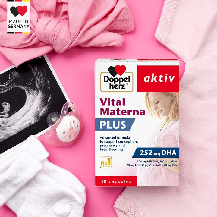 Doppelherz aktiv Vital Materna Plus Capsules For Conception, Pregnancy & Breastfeeding Support, Pack of 30's - Easy Pharmacy LLC