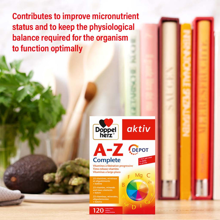 Doppelherz aktiv A-Z Adult Multivitamins & Minerals Depot Supplement Tablets, Pack of 40's - Easy Pharmacy LLC