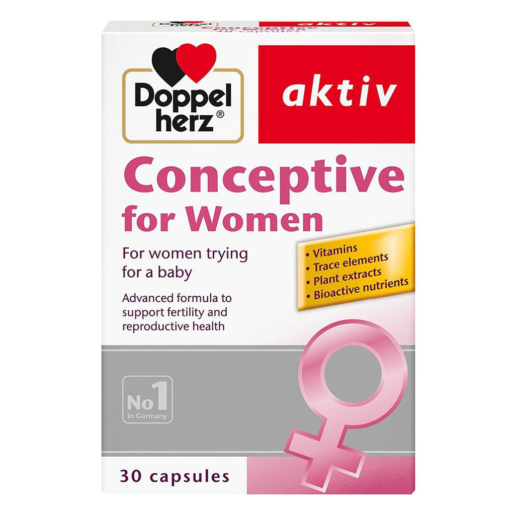 Doppelherz aktiv Conceptive Capsules For Women's Fertility & Reproductive Health, Pack of 30's - Easy Pharmacy LLC