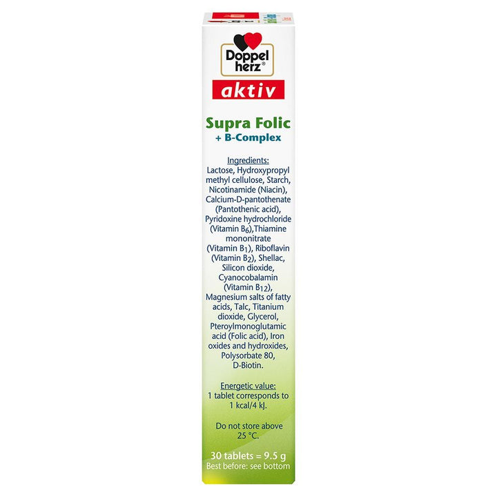 Doppelherz aktiv Supra Folic Multivitamin Supplement Tablets, Pack of 30's - Easy Pharmacy LLC