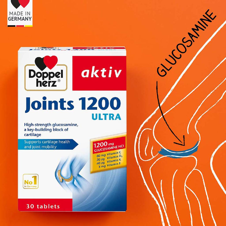 Doppelherz aktiv Joints 1200 Ultra Tablets For Cartilage Health & Joint Mobility, Pack of 30's - Easy Pharmacy LLC