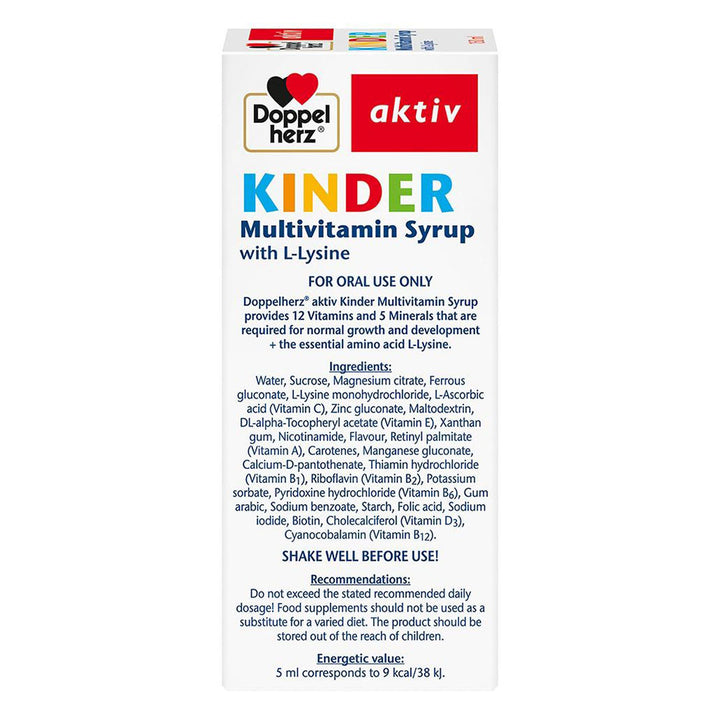 Doppelherz aktiv Kinder Multivitamin Syrup With L-Lysine 150ml - Easy Pharmacy LLC