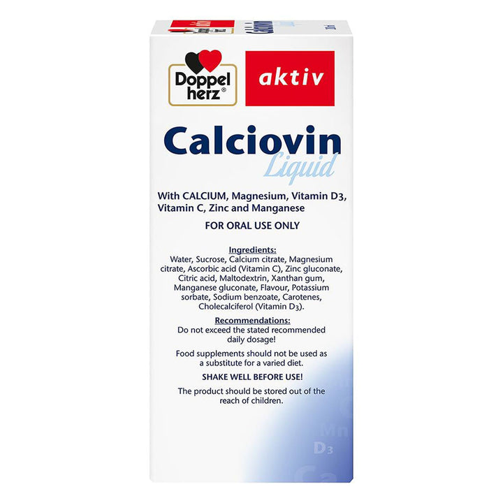 Doppelherz aktiv Calciovin Liquid For Children's Healthy Bones & Teeth 200ml - Easy Pharmacy LLC
