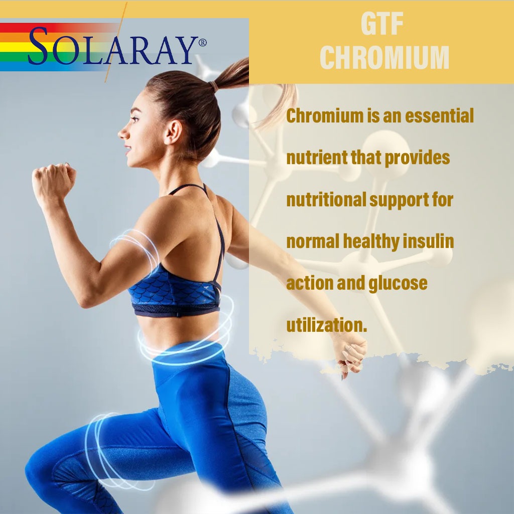 Solaray GTF Chromium 200 mcg Veg Capsules 100's - Easy Pharmacy LLC
