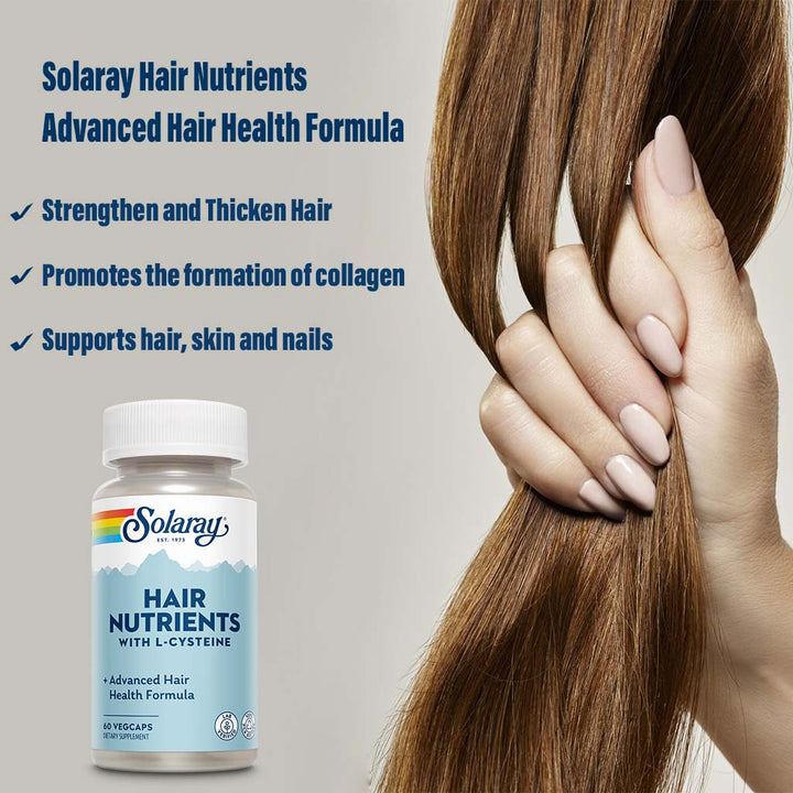 Solaray Hair Nutrients Advanced Hair Health Formula VegCaps 60's - Easy Pharmacy LLC