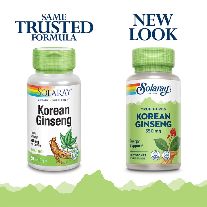 Solaray Korean Ginseng 550 mg VegCaps 50's - Easy Pharmacy LLC
