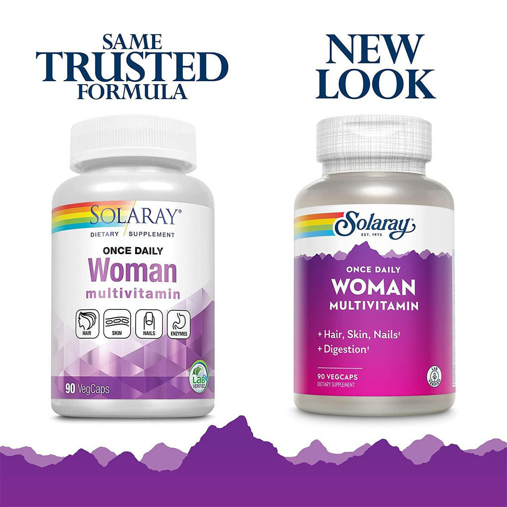 Solaray Once Daily Woman Multivitamin VegCaps 90's - Easy Pharmacy LLC