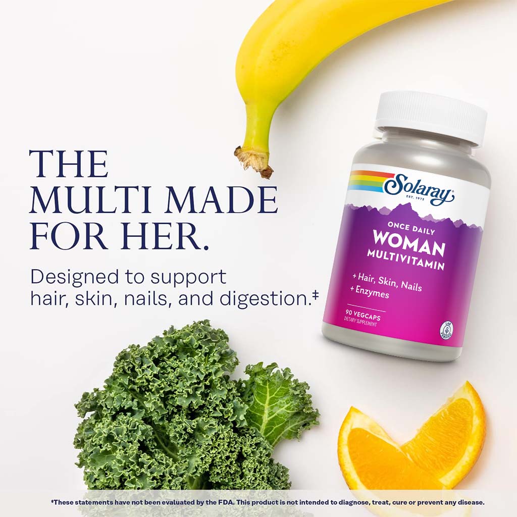 Solaray Once Daily Woman Multivitamin VegCaps 90's - Easy Pharmacy LLC