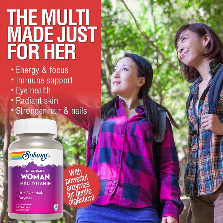 Solaray Once Daily Woman Multivitamin VegCaps 90's - Easy Pharmacy LLC