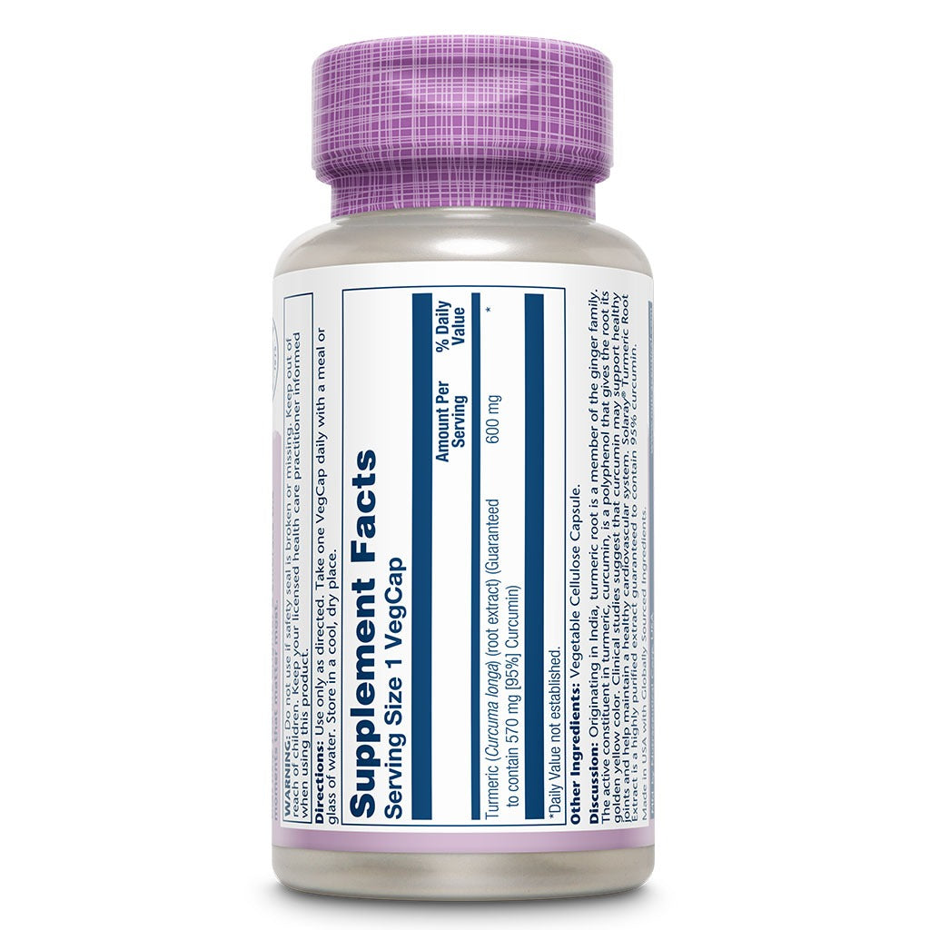 Solaray Once Daily Turmeric Root Extract VegCaps 60's - Easy Pharmacy LLC