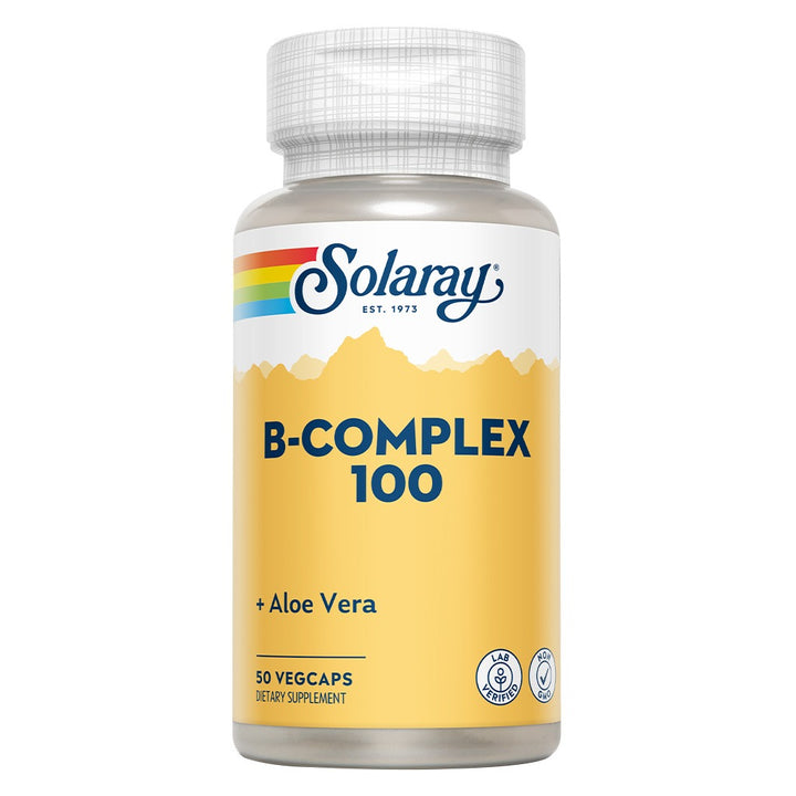 Solaray B Complex 100 Supplement Capsules With Aloe Vera, Pack of 50's - Easy Pharmacy LLC