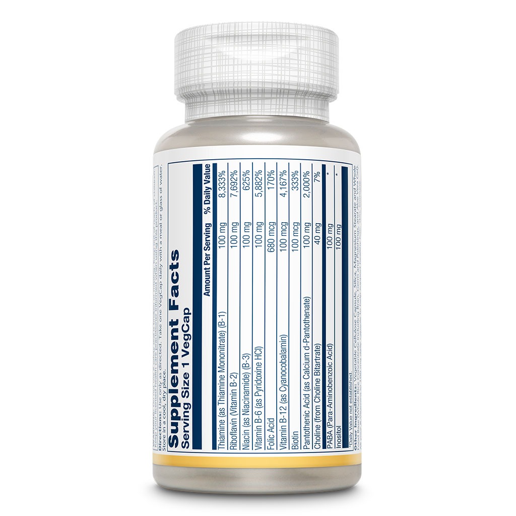 Solaray B Complex 100 Supplement Capsules With Aloe Vera, Pack of 50's - Easy Pharmacy LLC