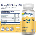 Solaray B Complex 100 Capsules With Aloe Vera Pack Of 50 Capsules