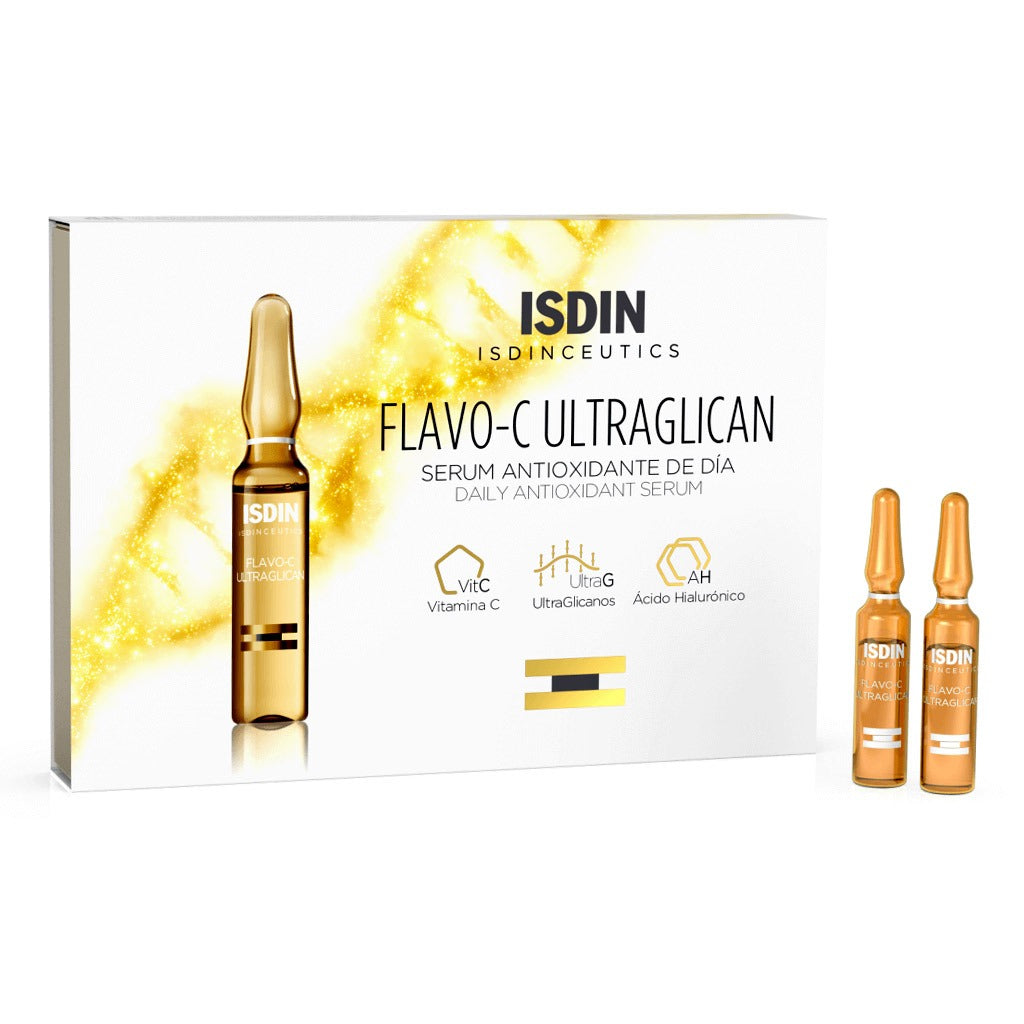 Isdin Isdinceutics Flavo-C Ultraglican Daily Antioxidant Serum Ampoules 2 mL 10's - Easy Pharmacy LLC