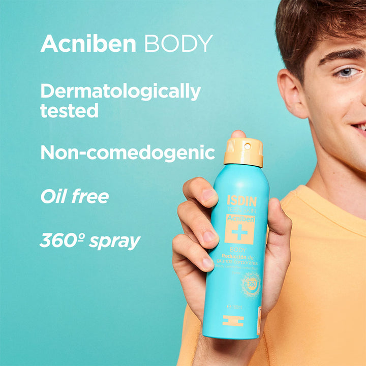 Isdin Teen Skin Acniben Body Blemishes Reduction Spray 150 mL - Easy Pharmacy LLC
