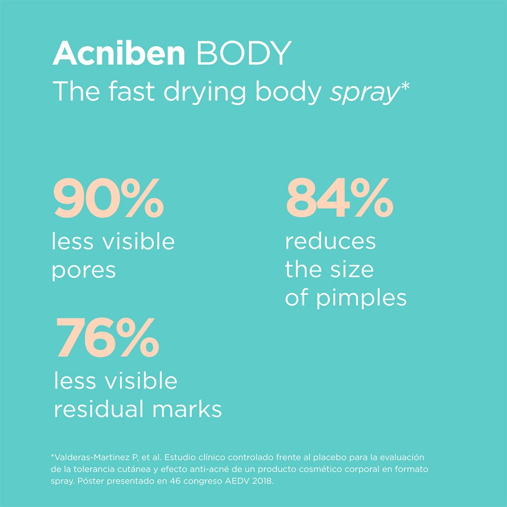 Isdin Teen Skin Acniben Body Blemishes Reduction Spray 150 mL - Easy Pharmacy LLC