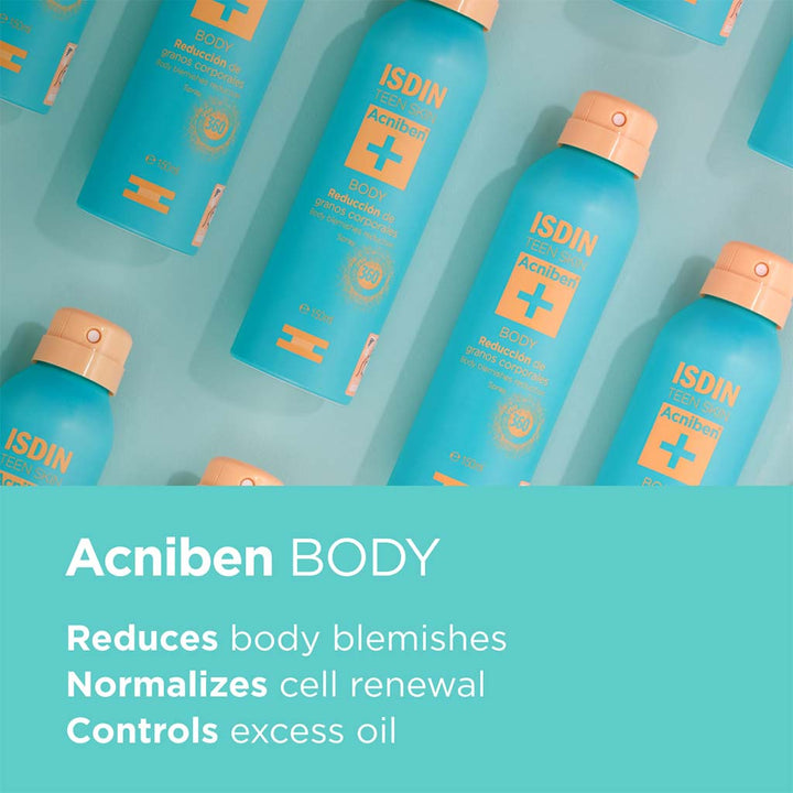 Isdin Teen Skin Acniben Body Blemishes Reduction Spray 150 mL - Easy Pharmacy LLC