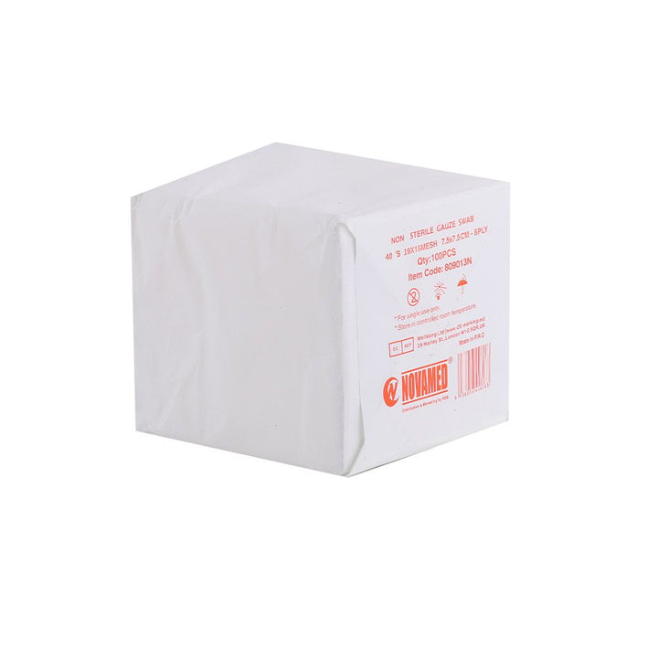 Novamed Non Sterile Gauze Swab 7.5 cm x 7.5 cm 100's - Easy Pharmacy LLC