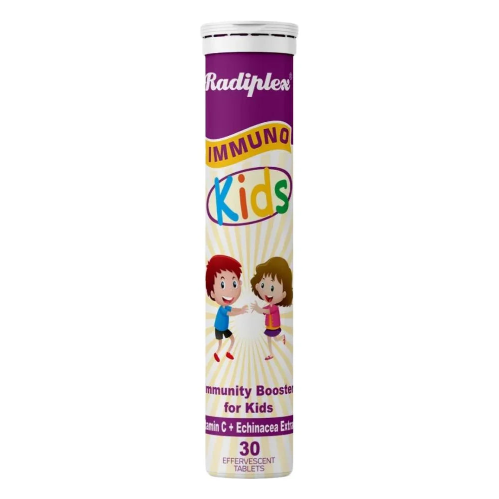 Radiplex Immuno Kids Effervescent Tablets Strawberry 30's - Easy Pharmacy LLC