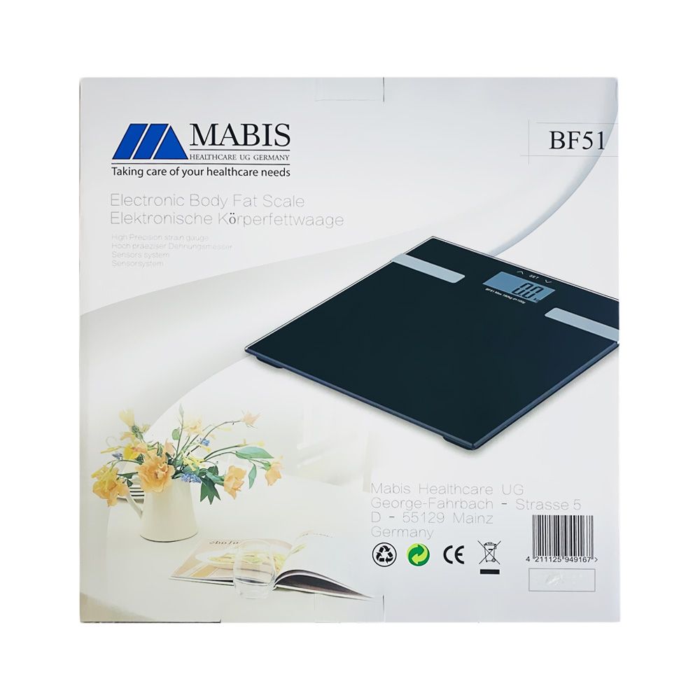 Mabis BF51 Digital Body Fat Monitor Scale - Easy Pharmacy LLC