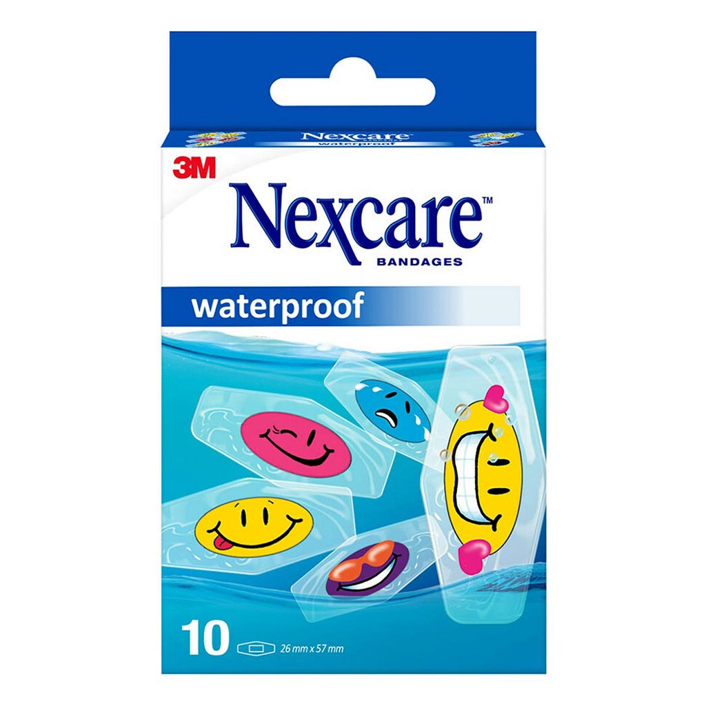 3M Nexcare Kids Tattoo Waterproof Smiley Bandages 10's - Easy Pharmacy LLC