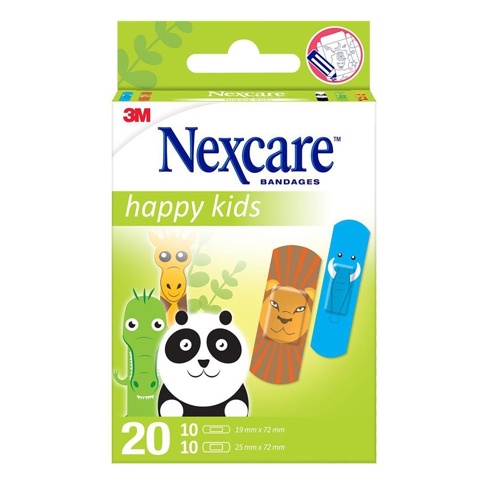 3M Nexcare Happy Kids Bandage Animals Assorted 20's - Easy Pharmacy LLC