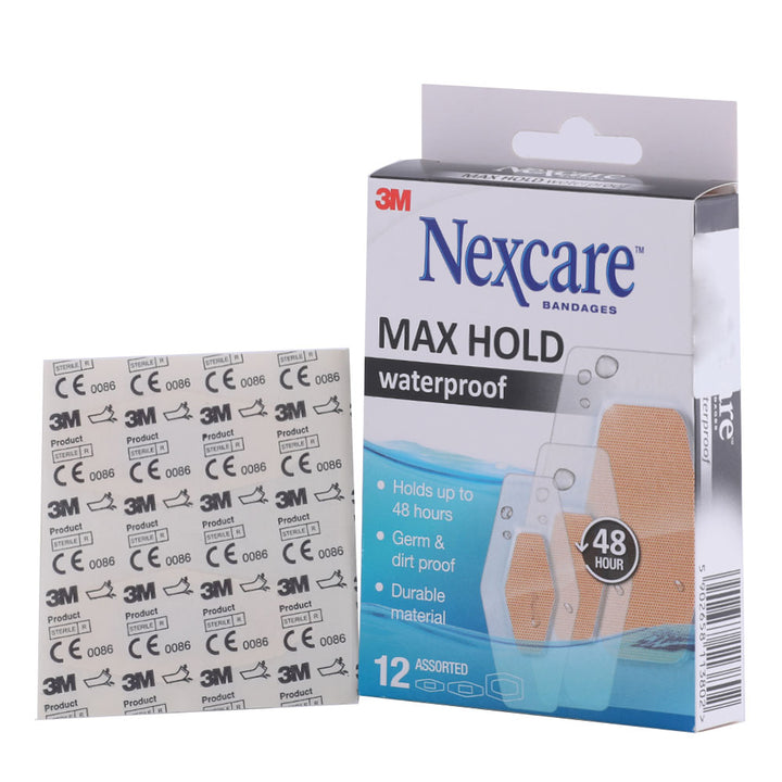 3M Nexcare Max Hold Waterproof Bandage 12's - Easy Pharmacy LLC