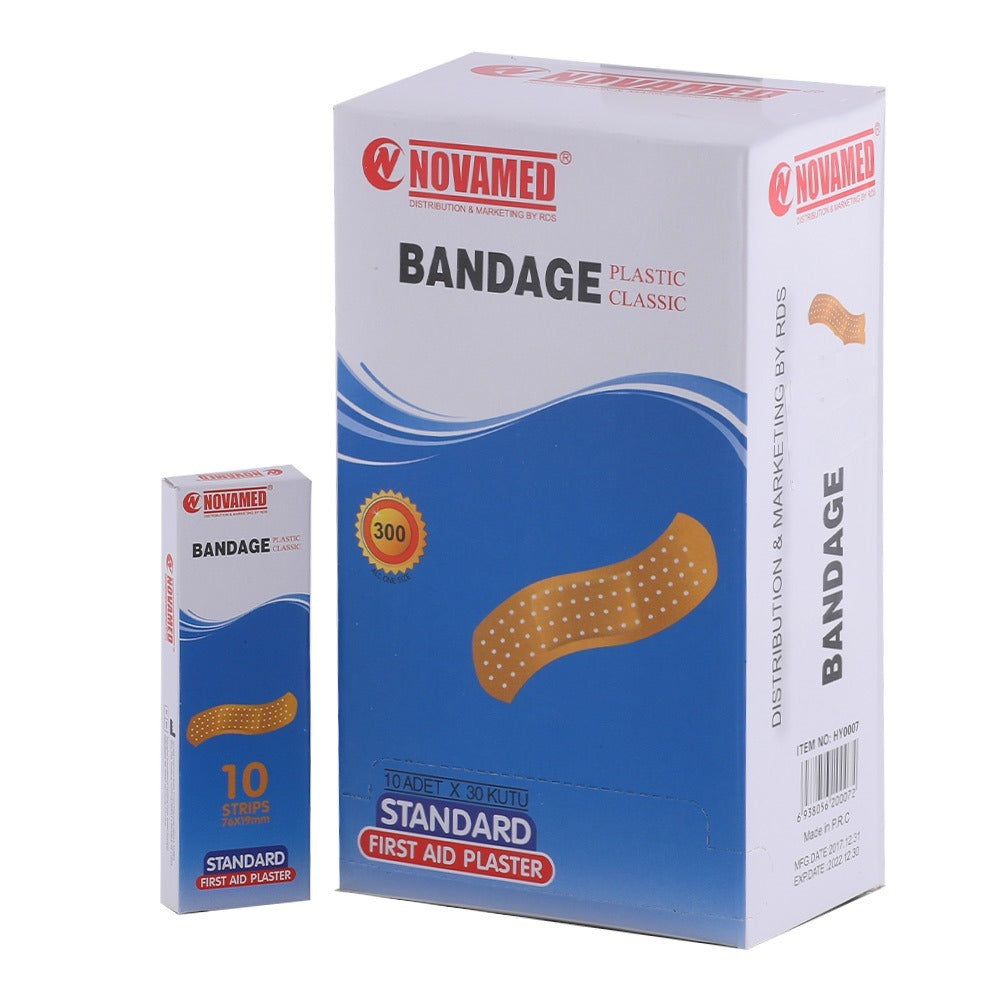 Novamed Plastic Classic First Aid Plaster 300's HY0007 - Easy Pharmacy LLC