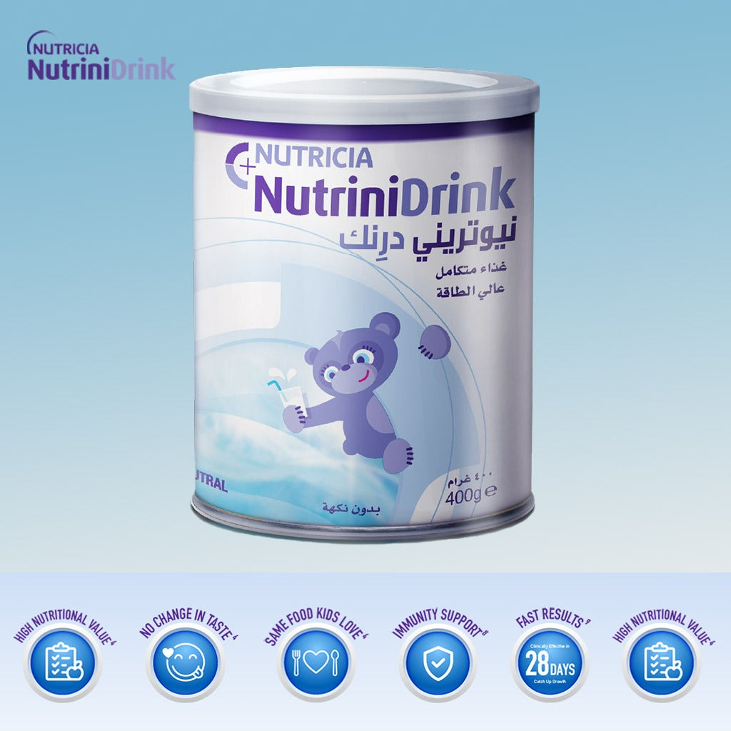 Nutricia NutriniDrink Children's Milk Special Formula For 12+ Months Neutral Flavour 400g - Easy Pharmacy LLC