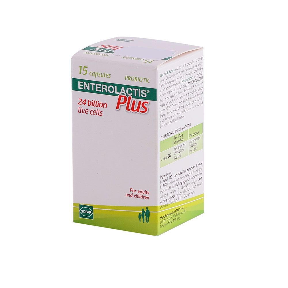 Enterolactis Plus Probiotic Capsules 15's - Easy Pharmacy LLC