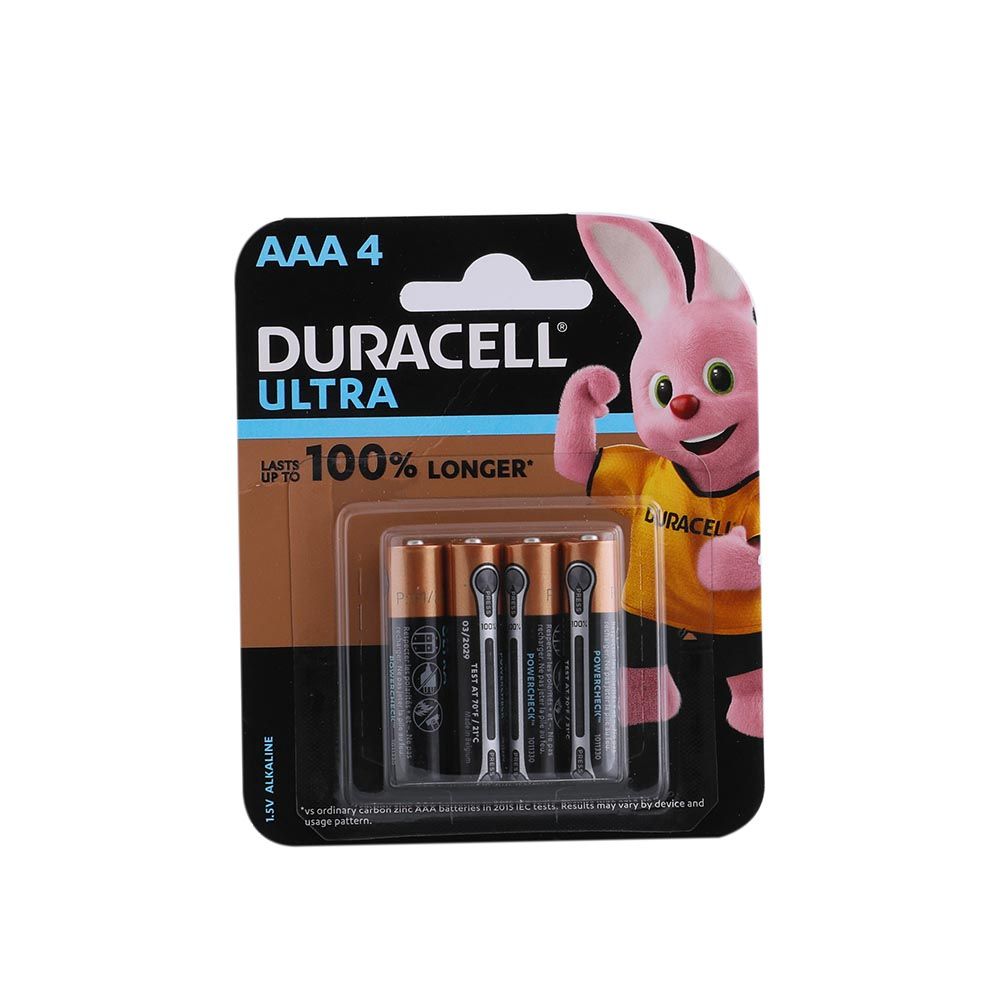 Duracell Ultra AAA4 1.5V Alkaline battery MX2400/LR6 4's - Easy Pharmacy LLC