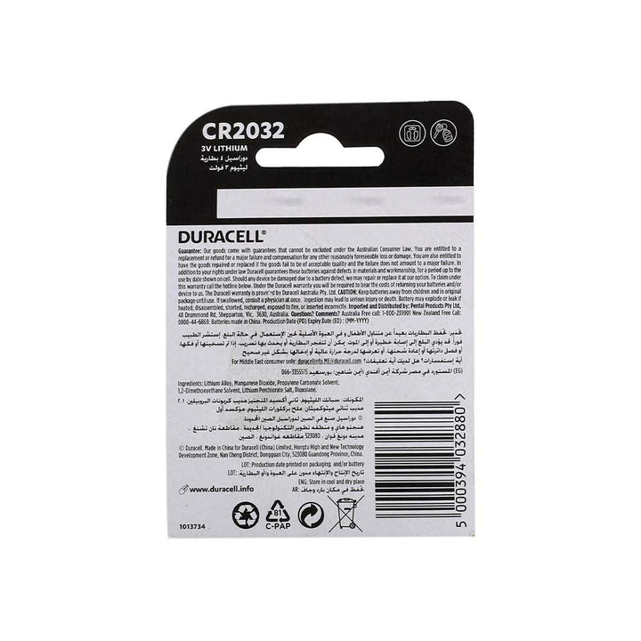 Duracell 3V Lithium Battery CR2032 4's - Easy Pharmacy LLC