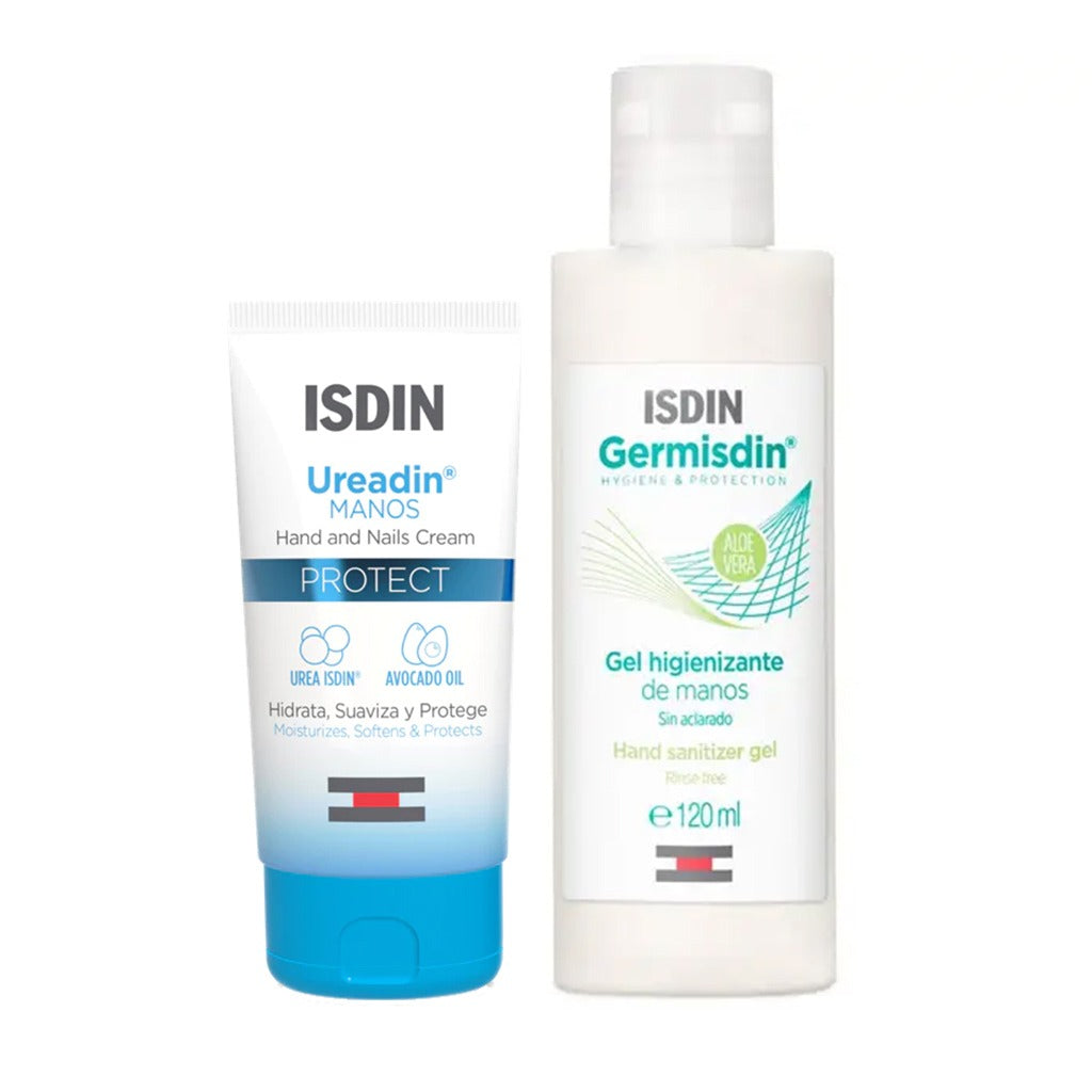 Isdin Ureadin Manos Protect Hand Cream 50 mL + Isdin Germisdin Hand Gel 120 mL PROMO - Easy Pharmacy LLC