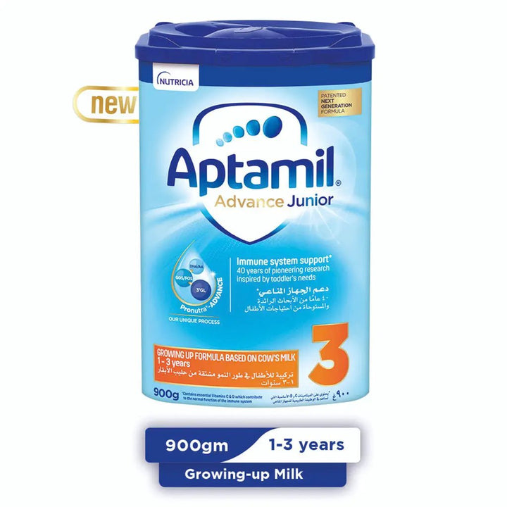 Aptamil Advance Junior Stage 3 Toddlers Milk Formula For 1 To 3 Years 900g