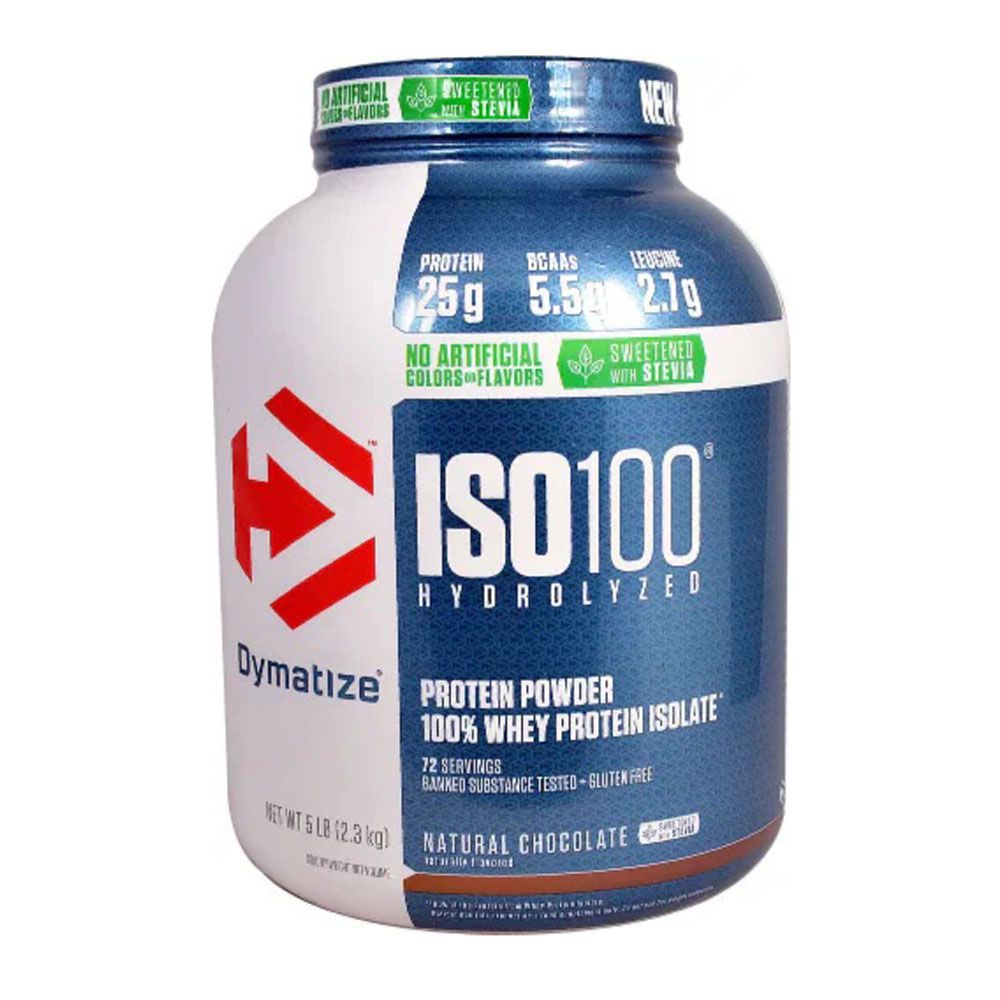 Dymatize ISO 100 Fast Absorbing Protein Powder, 100% Whey Protein Isolate, Sweetened With Stevia Powder, Chocolate, 2.3kg - Easy Pharmacy LLC