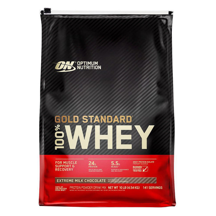 Optimum Nutrition Gold Standard 100% Whey Powder Extreme Milk Chocolate 10lb - Easy Pharmacy LLC
