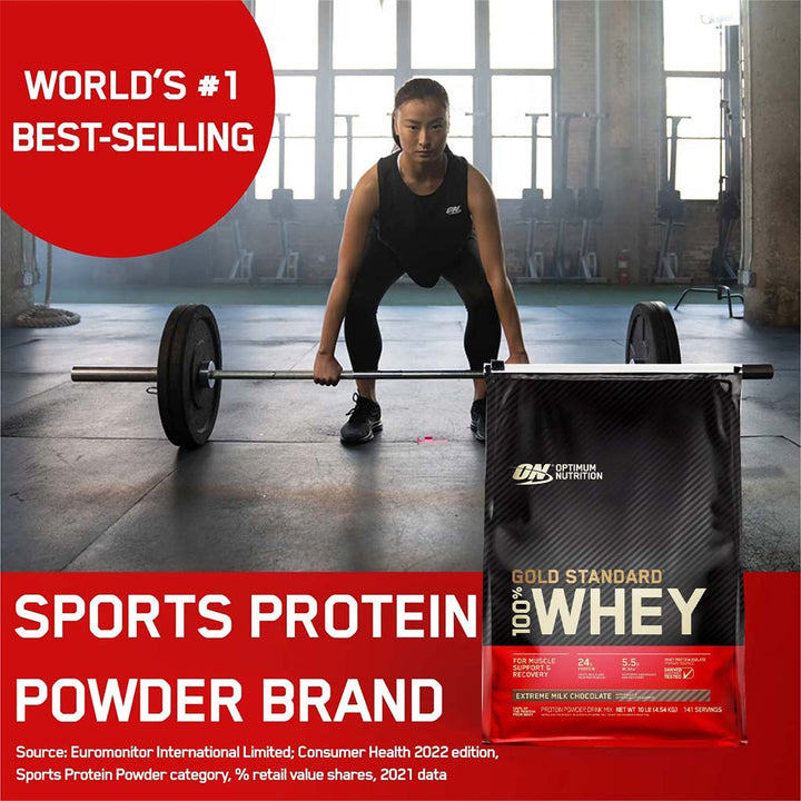 Optimum Nutrition Gold Standard 100% Whey Powder Extreme Milk Chocolate 10lb - Easy Pharmacy LLC