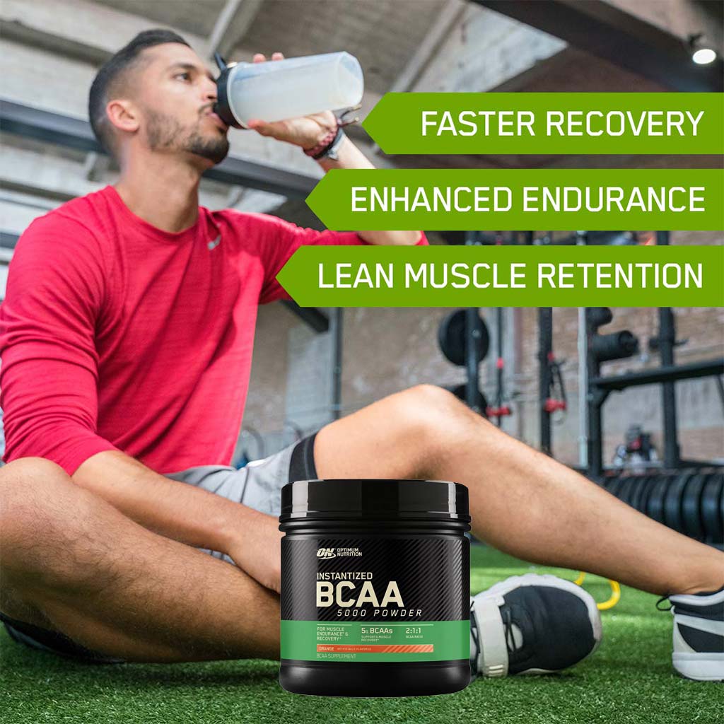 Optimum Nutrition Instantized BCAA 5000 Powder Orange 60 Servings - Easy Pharmacy LLC