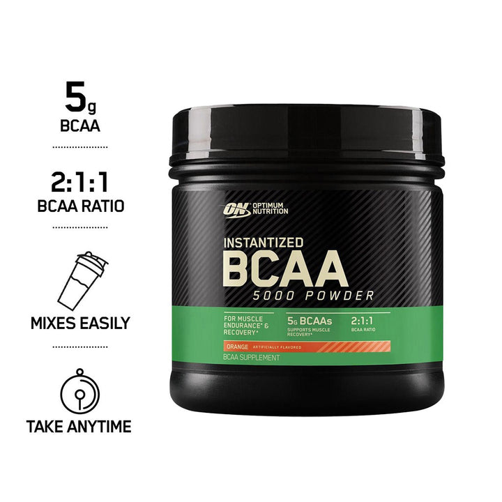 Optimum Nutrition Instantized BCAA 5000 Powder Orange 60 Servings - Easy Pharmacy LLC