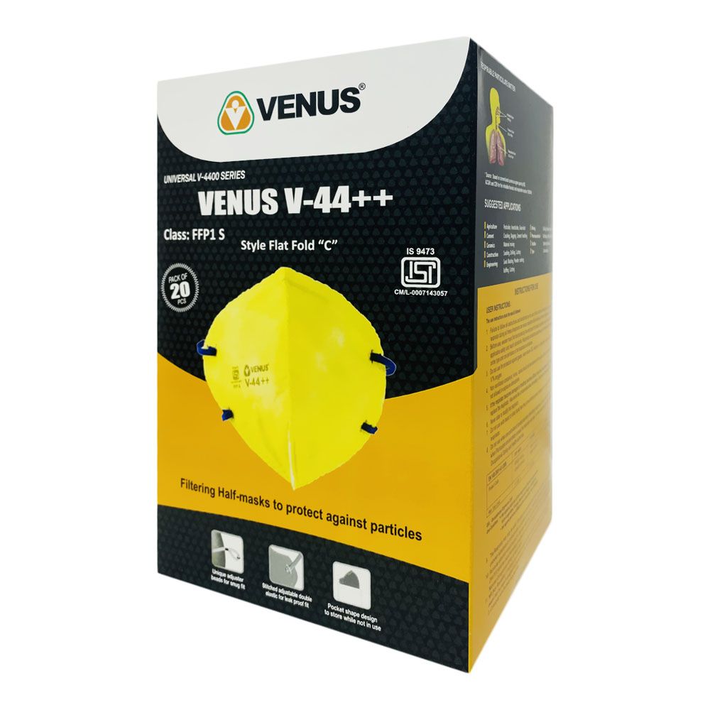 Venus V-44++ FFP1 Filtering Mask 20's - Easy Pharmacy LLC